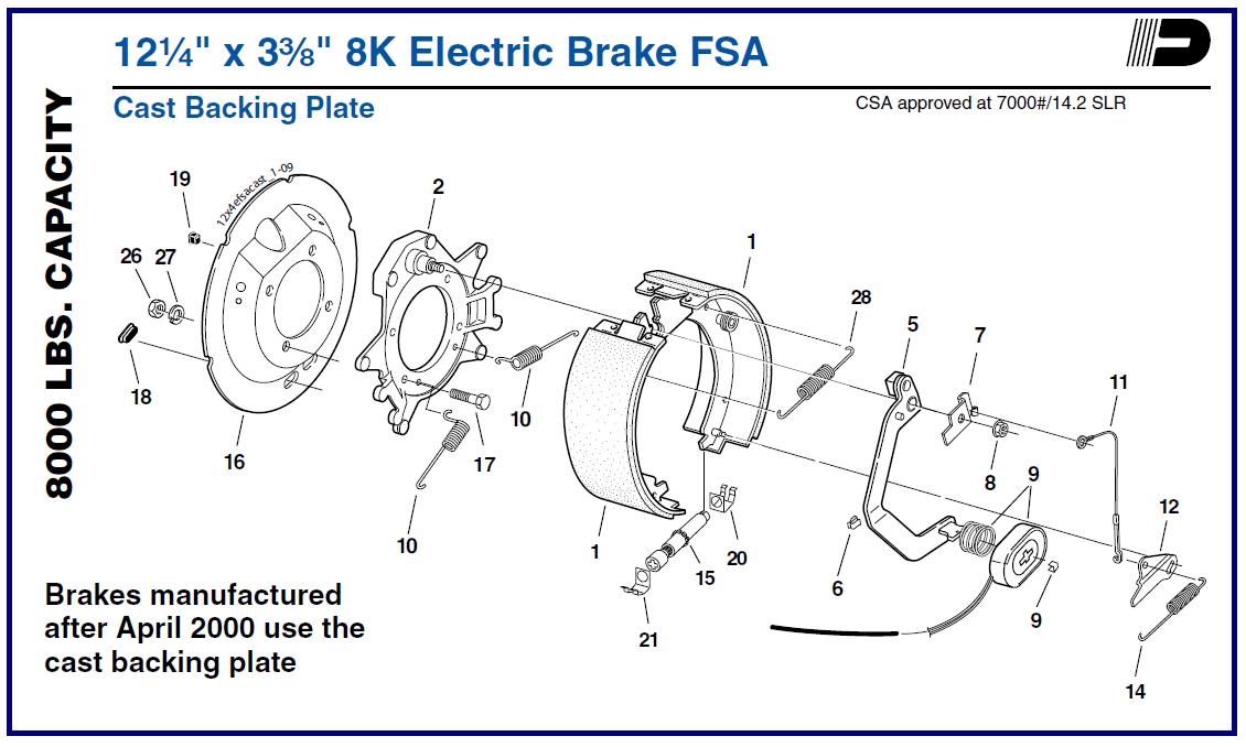 Electric Brake 8,000 LBS
